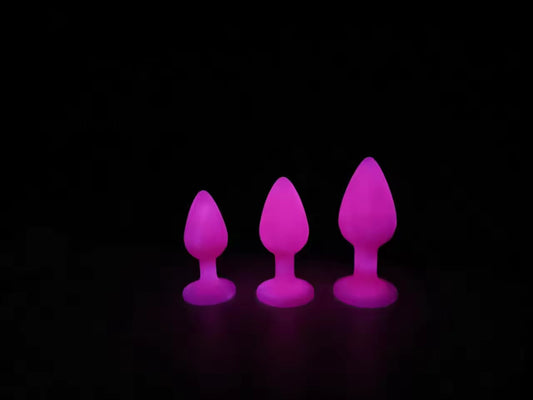 Glow in the dark anal plug pack